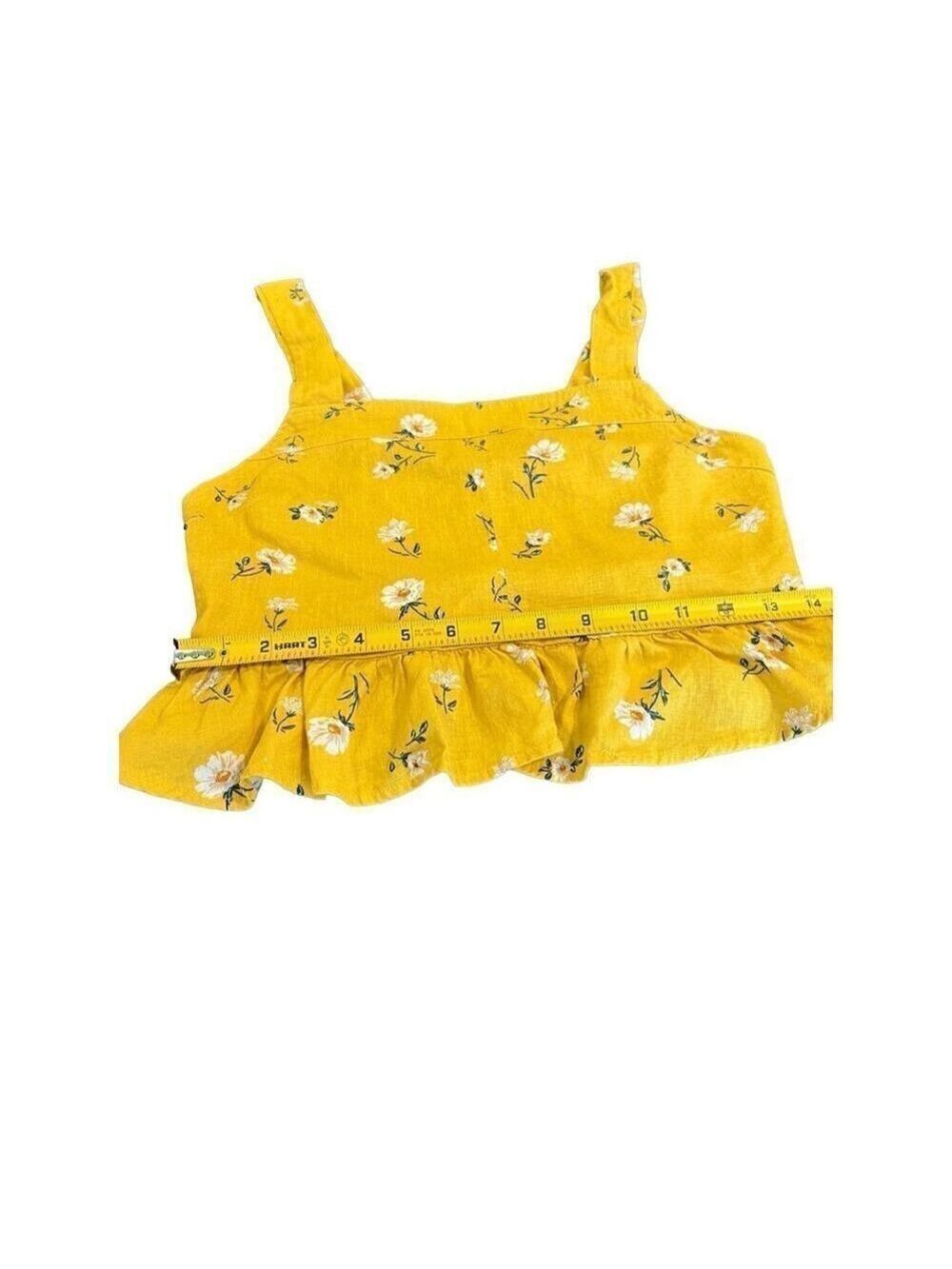 LA HEARTS Daisy flowers crop tank top size M